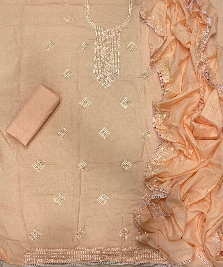 Premium Chikankari Pure Cotton Suit Set - Yanchi