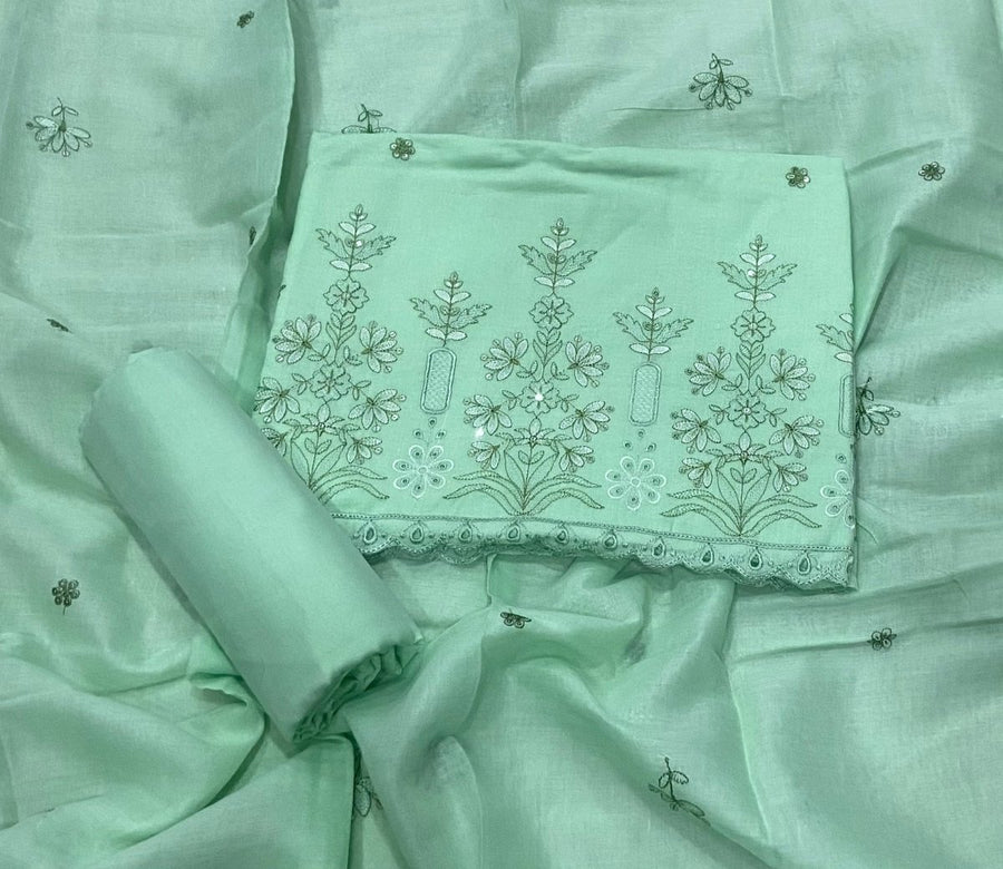 Premium Chikankari Pure Cotton Suit Set - Yanchi