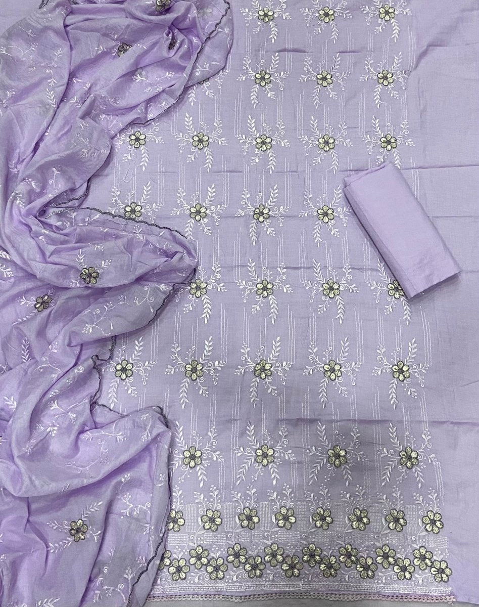 Premium Chikankari Pure Cotton Suit Set - Yanchi