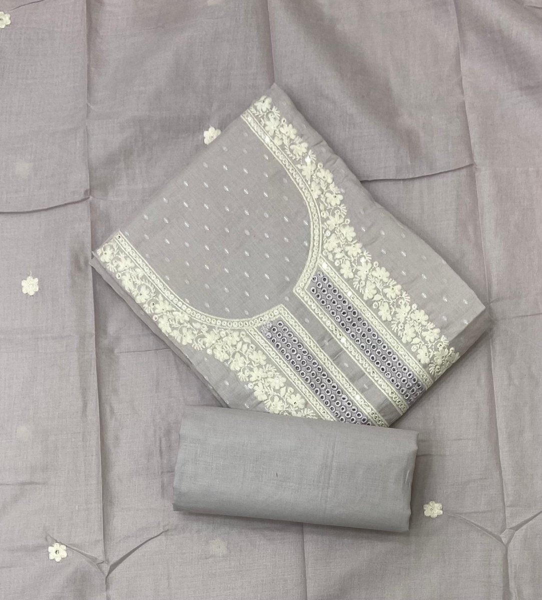Premium Chikankari Pure Cotton Suit Set - Yanchi