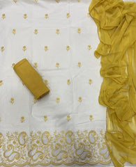 Premium Chikankari Pure Cotton Suit Set - Yanchi