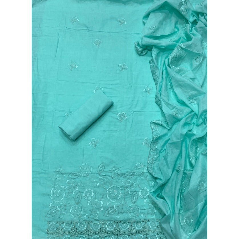 Premium Chikankari Pure Cotton Suit Set - Yanchi