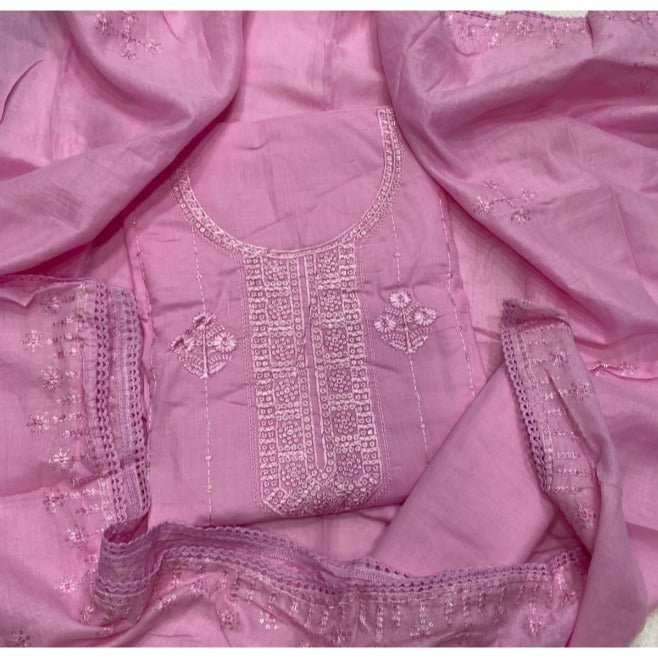 Premium Chikankari Pure Cotton Suit Set - Yanchi