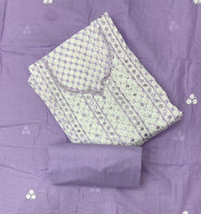 Premium Chikankari Pure Cotton Suit Set - Yanchi
