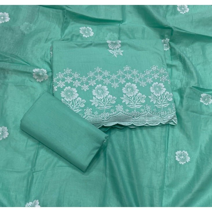 Premium Chikankari Pure Cotton Suit Set - Yanchi