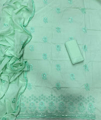 Premium Chikankari Pure Cotton Suit Set - Yanchi