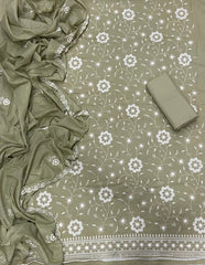 Premium Chikankari Pure Cotton Suit Set - Yanchi