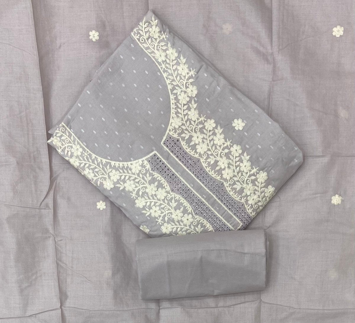 Premium Chikankari Pure Cotton Suit Set - Yanchi