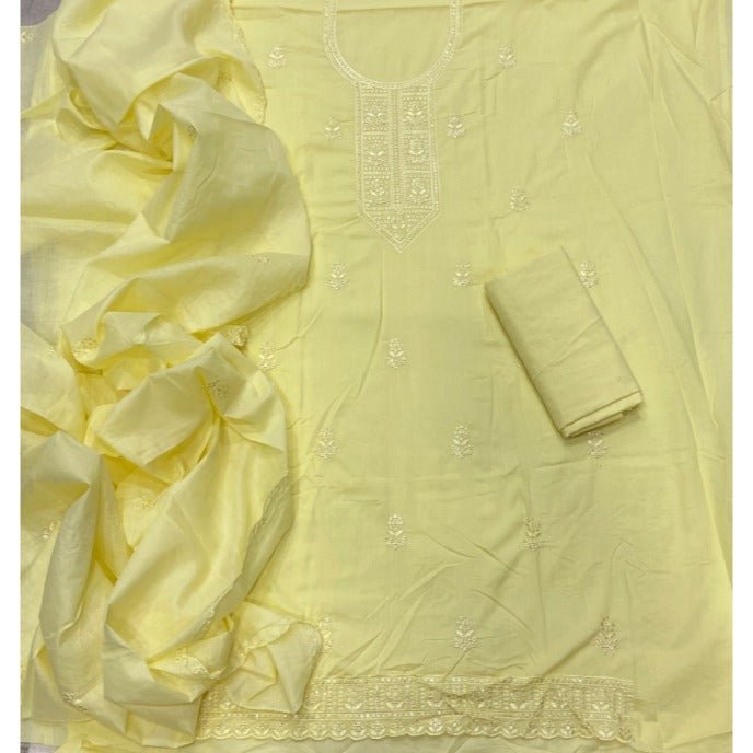 Premium Chikankari Pure Cotton Suit Set - Yanchi