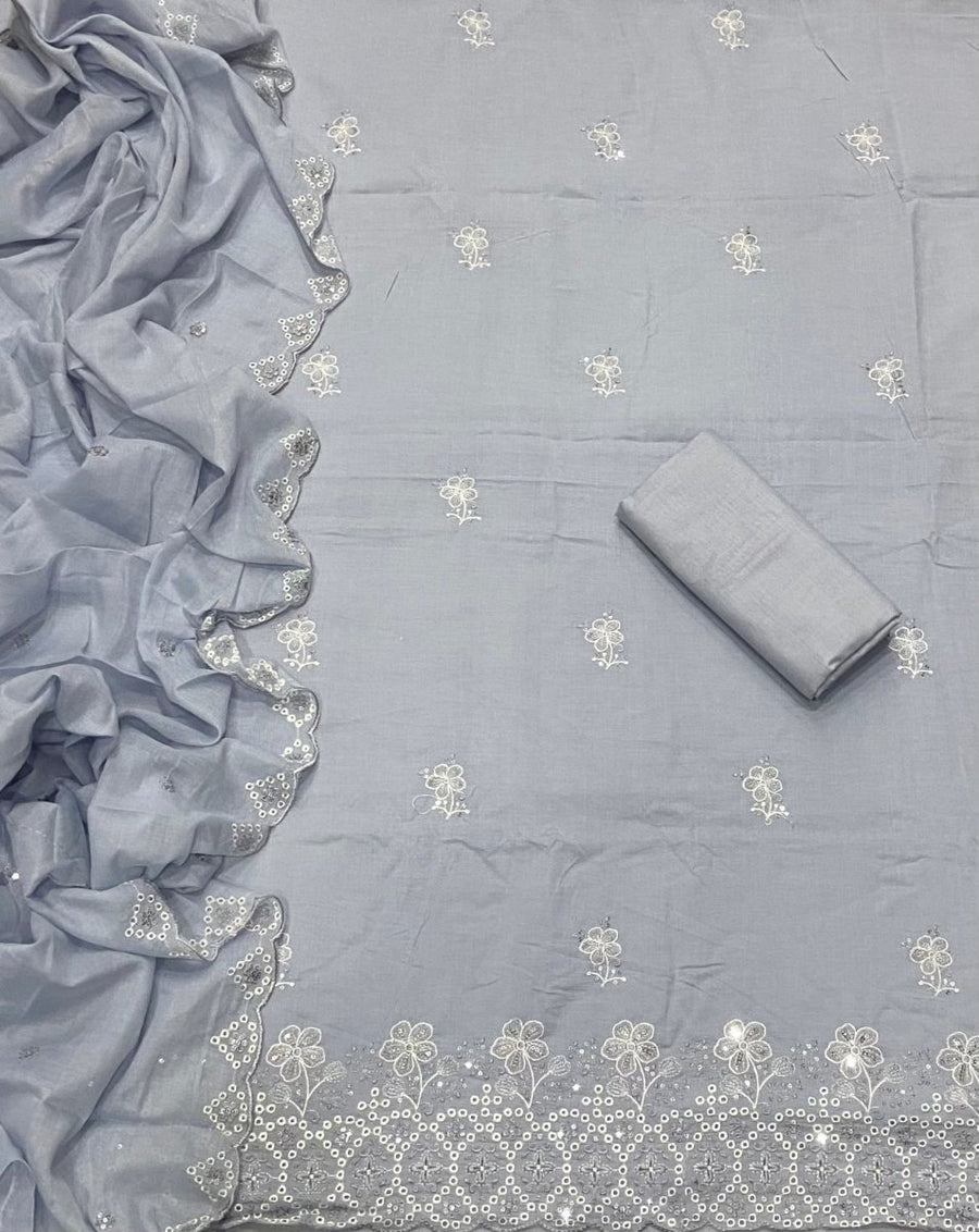 Premium Chikankari Pure Cotton Suit Set - Yanchi