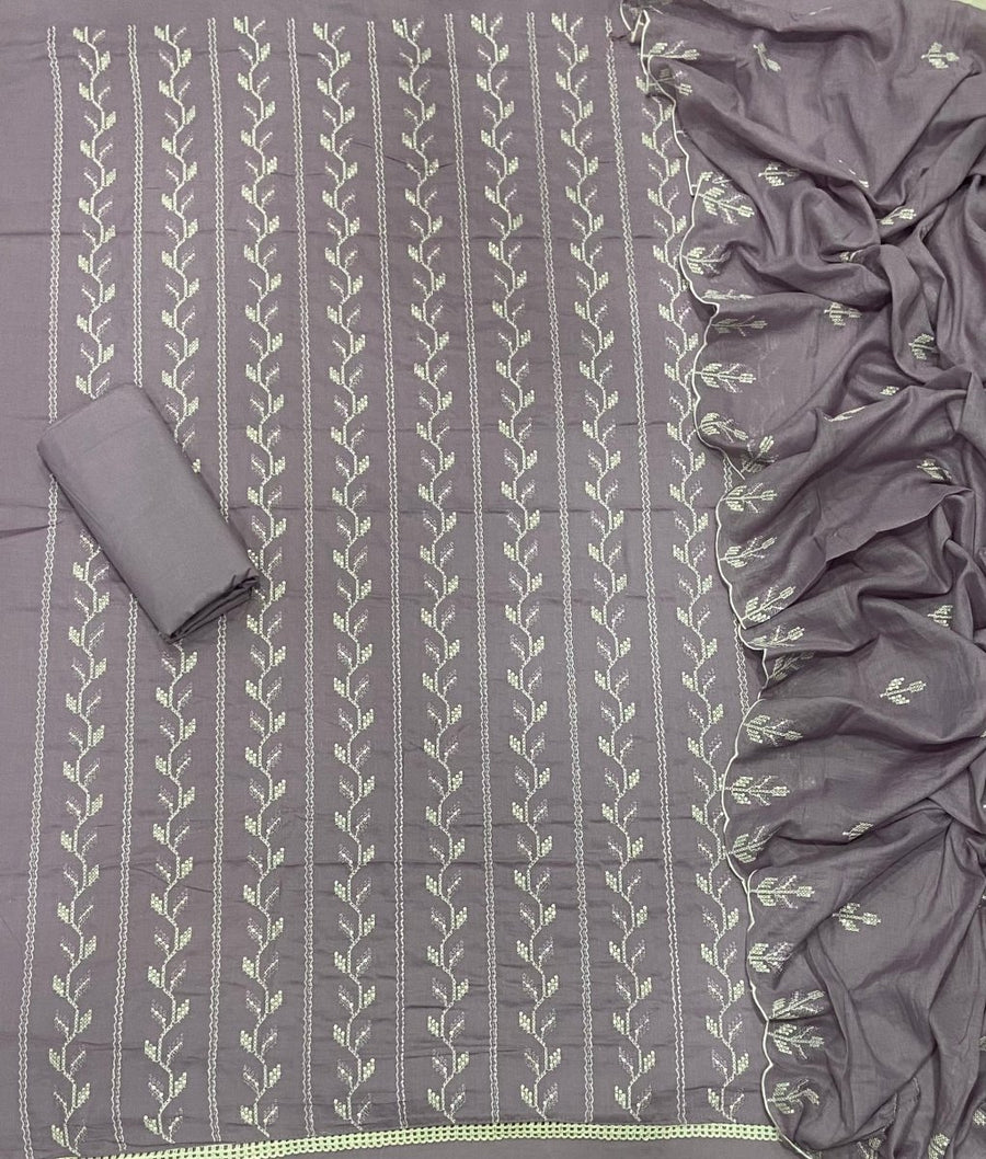 Premium Chikankari Pure Cotton Suit Set - Yanchi