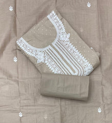 Premium Chikankari Pure Cotton Suit Set - Yanchi
