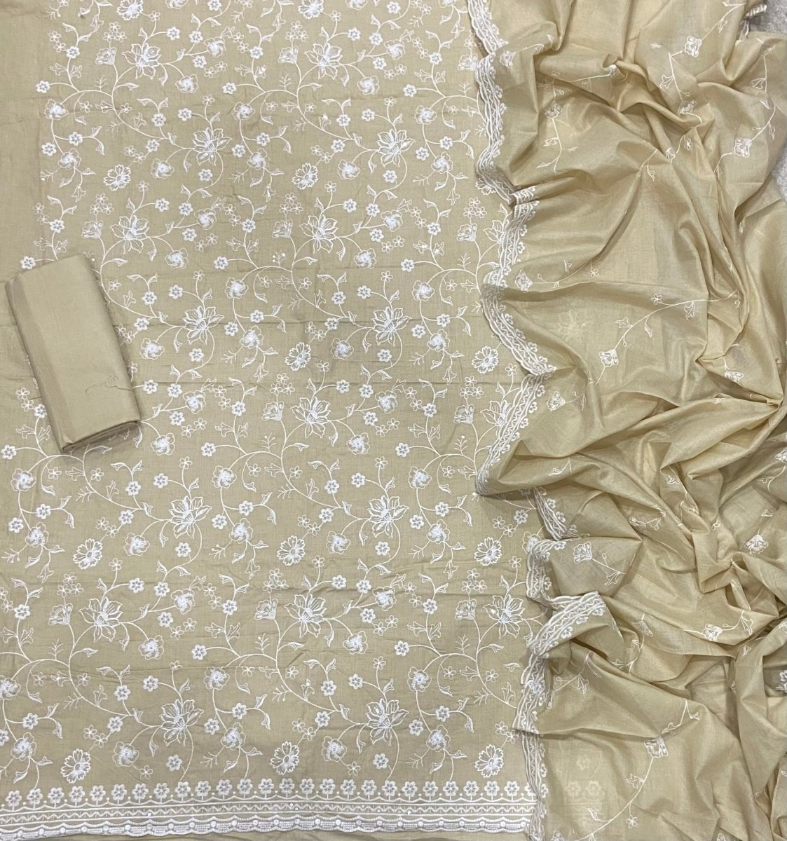 Premium Chikankari Pure Cotton Suit Set - Yanchi