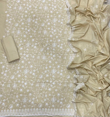 Premium Chikankari Pure Cotton Suit Set - Yanchi