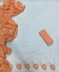 Premium Chikankari Pure Cotton Suit Set - Yanchi