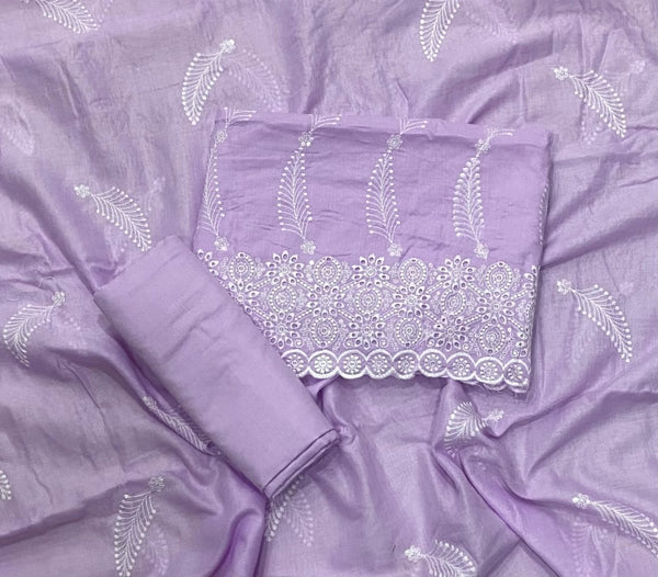 Premium Chikankari Pure Cotton Suit Set - Yanchi