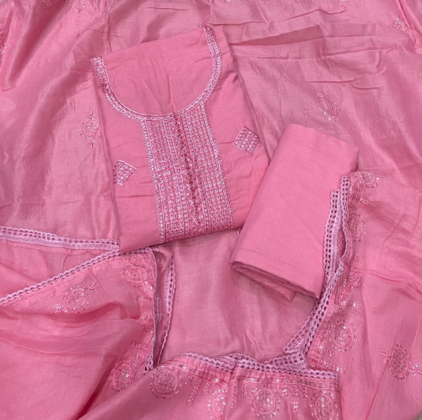 Premium Chikankari Pure Cotton Suit Set - Yanchi