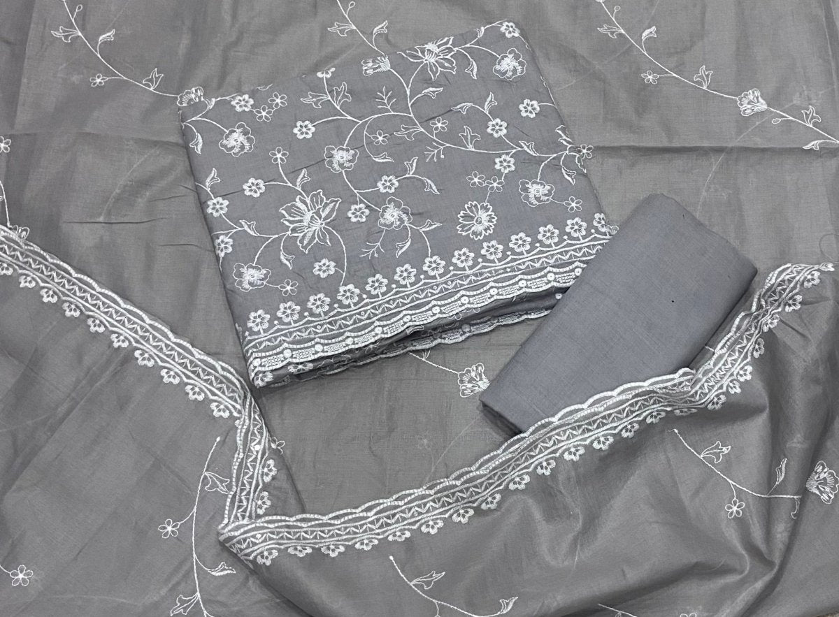 Premium Chikankari Pure Cotton Suit Set - Yanchi