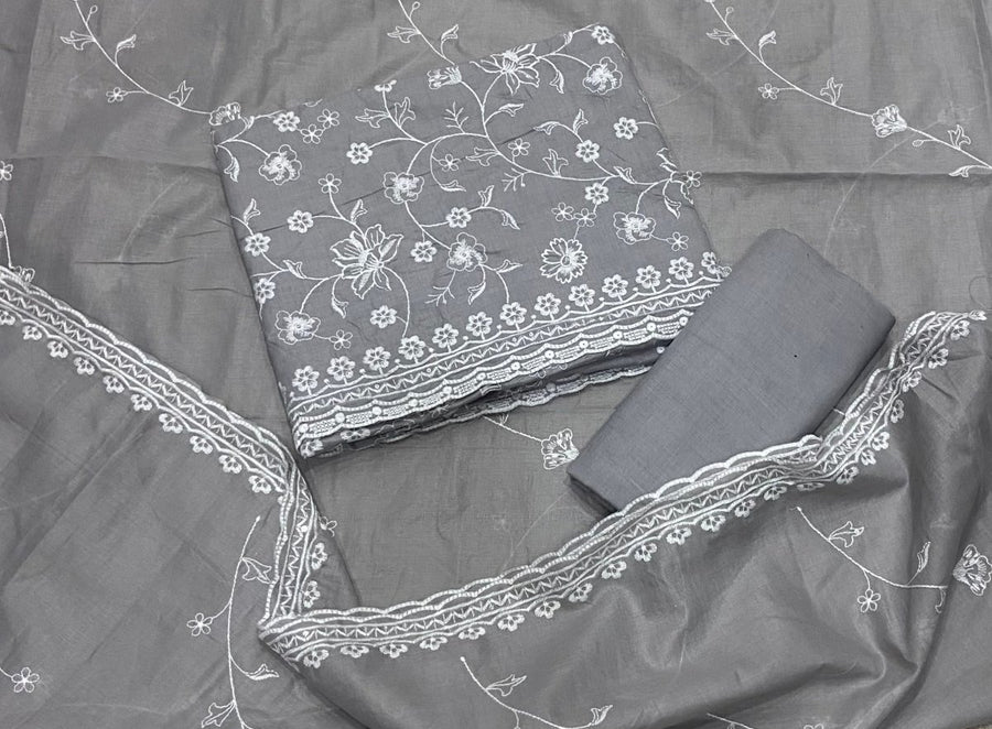 Premium Chikankari Pure Cotton Suit Set - Yanchi