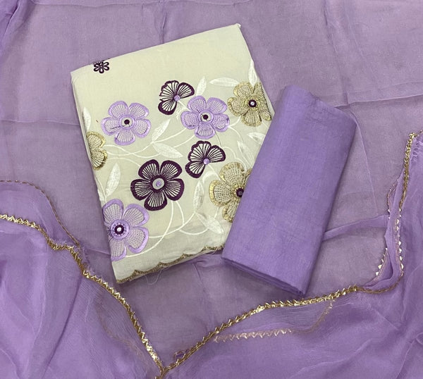 Premium Chikankari Pure Cotton Suit Set - Yanchi