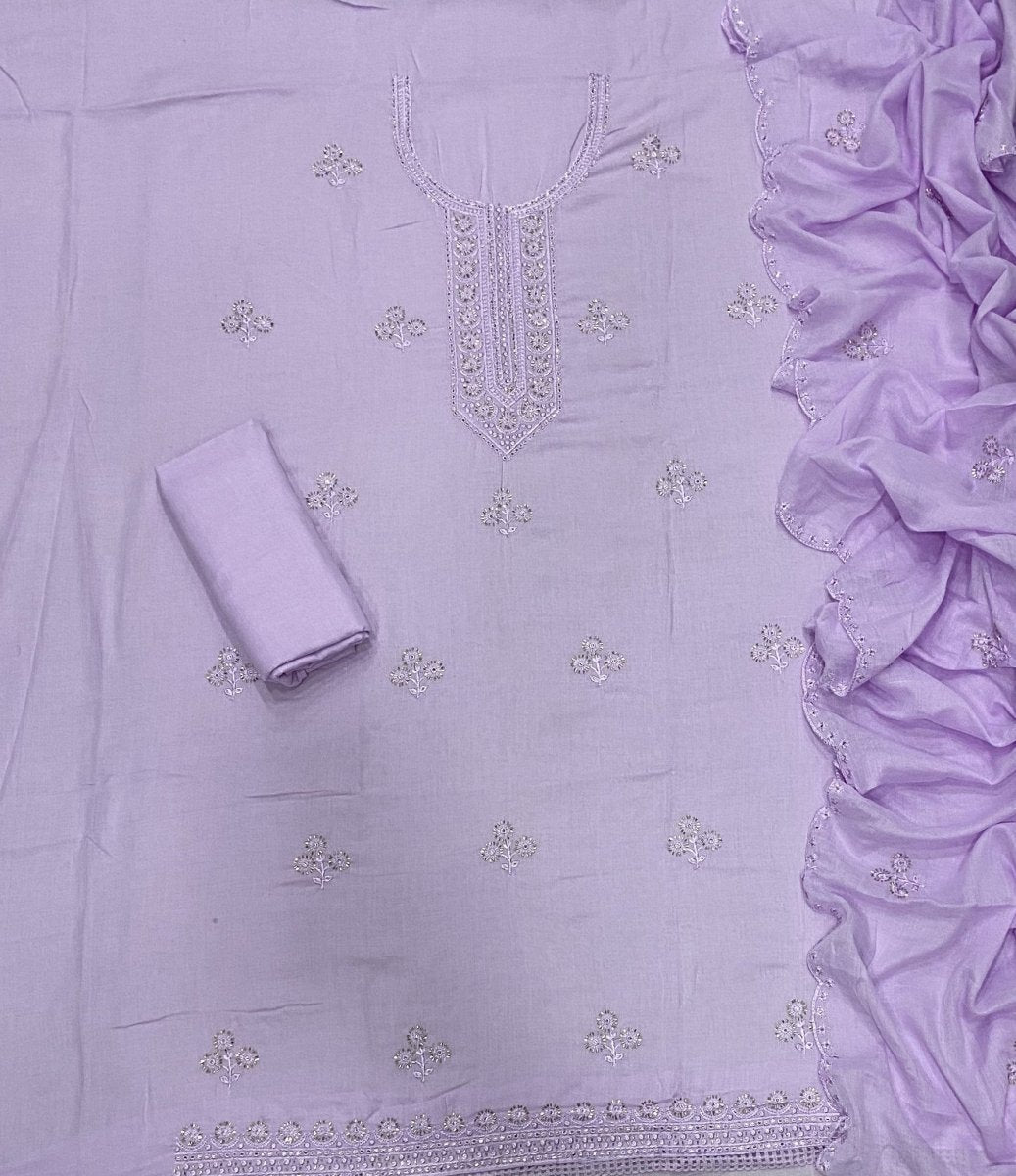 Premium Chikankari Pure Cotton Suit Set - Yanchi