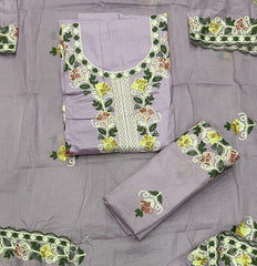 Premium Chikankari Pure Cotton Suit Set - Yanchi
