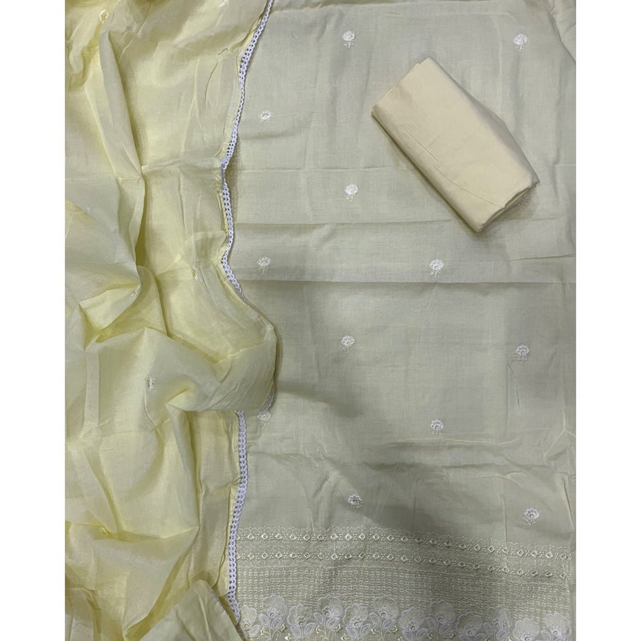 Premium Chikankari Pure Cotton Suit Set - Yanchi