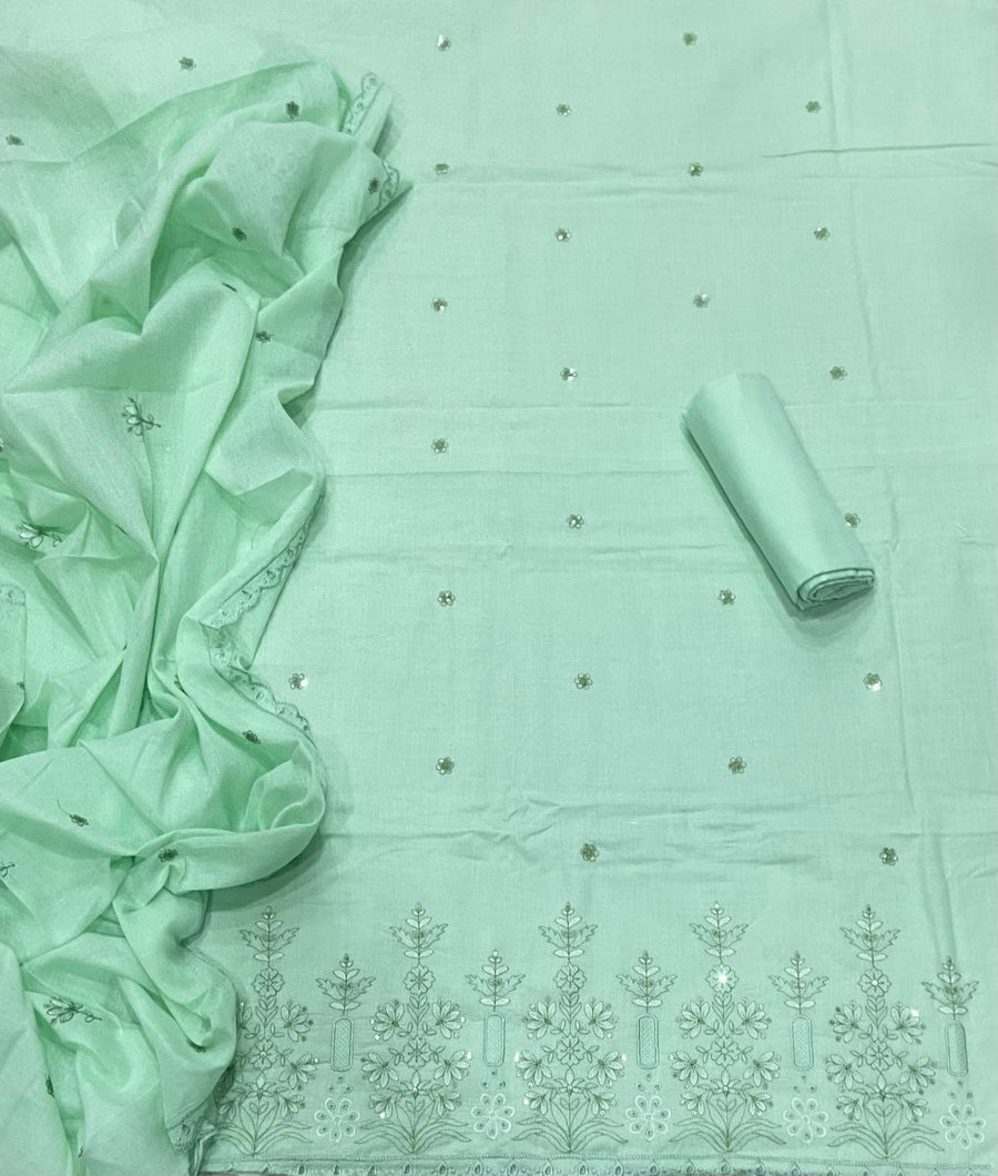 Premium Chikankari Pure Cotton Suit Set - Yanchi