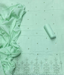 Premium Chikankari Pure Cotton Suit Set - Yanchi