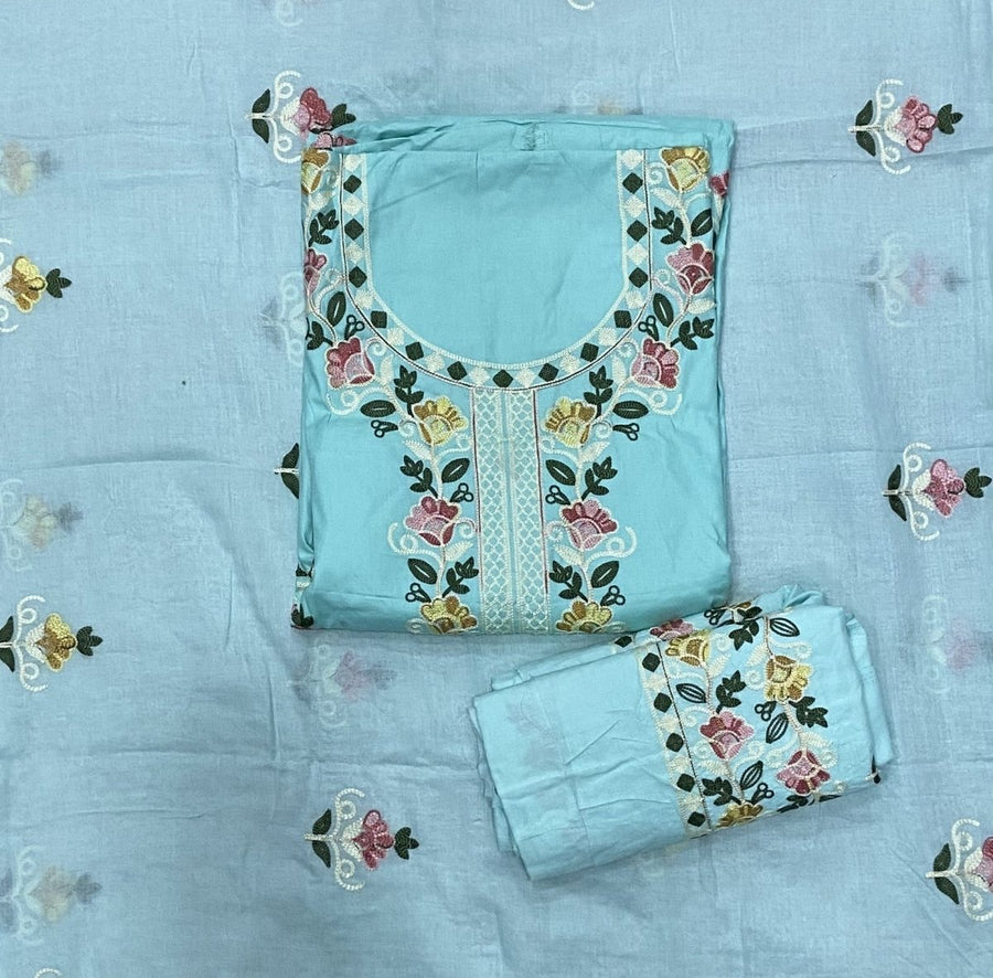 Premium Chikankari Pure Cotton Suit Set - Yanchi