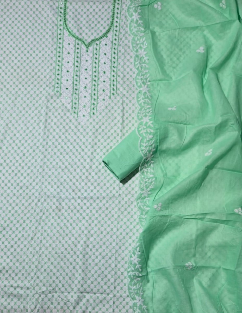 Premium Chikankari Pure Cotton Suit Set - Yanchi