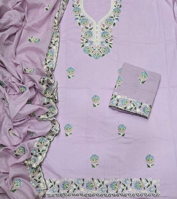 Premium Chikankari Pure Cotton Suit Set - Yanchi