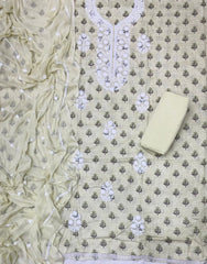 Premium Chikankari Pure Cotton Suit Set - Yanchi