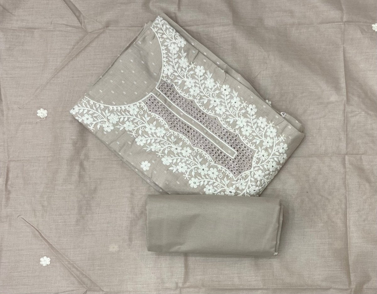 Premium Chikankari Pure Cotton Suit Set - Yanchi