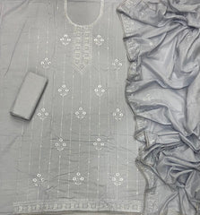 Premium Chikankari Pure Cotton Suit Set - Yanchi