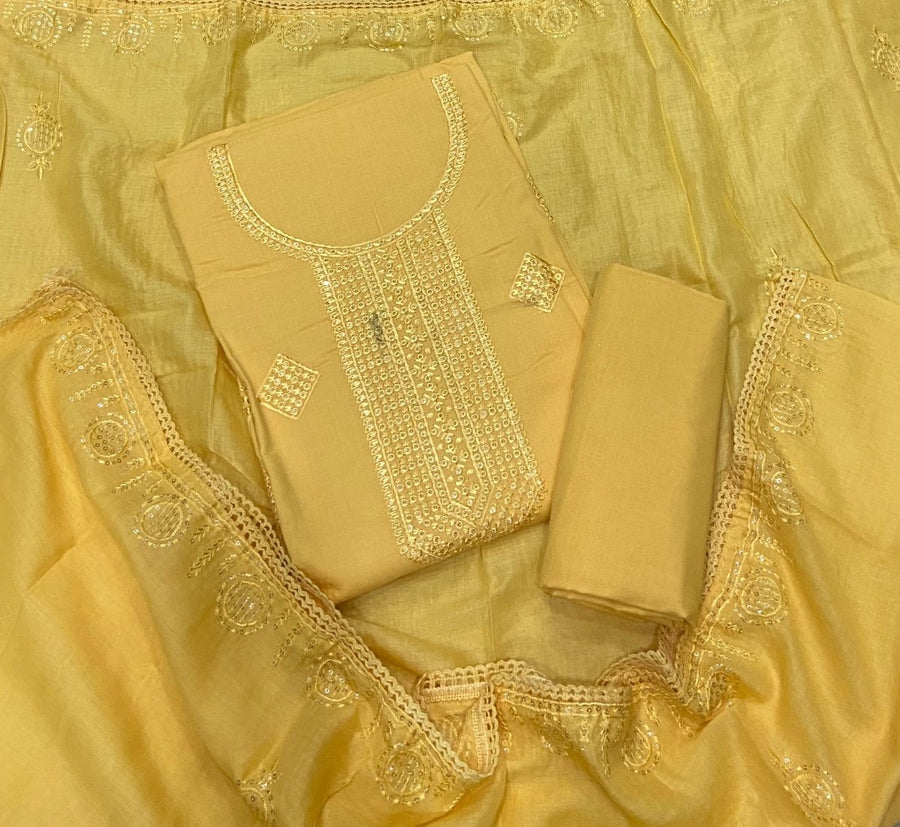 Premium Chikankari Pure Cotton Suit Set - Yanchi