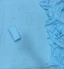 Premium Chikankari Pure Cotton Suit Set - Yanchi