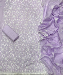 Premium Chikankari Pure Cotton Suit Set - Yanchi