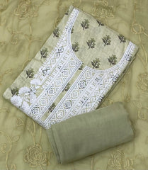 Premium Chikankari Pure Cotton Suit Set - Yanchi