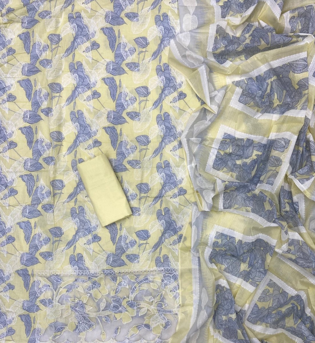 Premium Chikankari Pure Cotton Suit Set - Yanchi