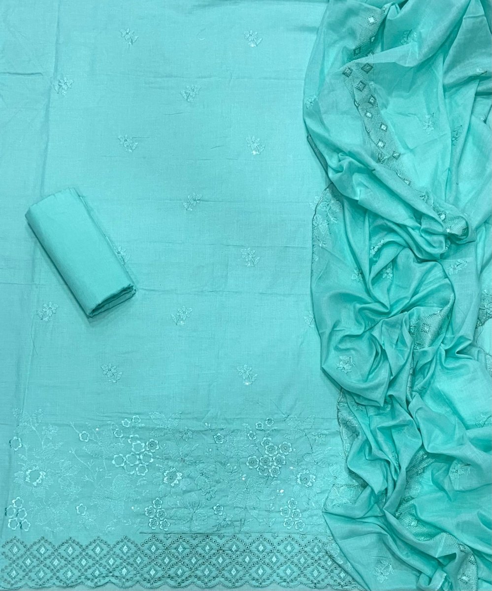 Premium Chikankari Pure Cotton Suit Set - Yanchi