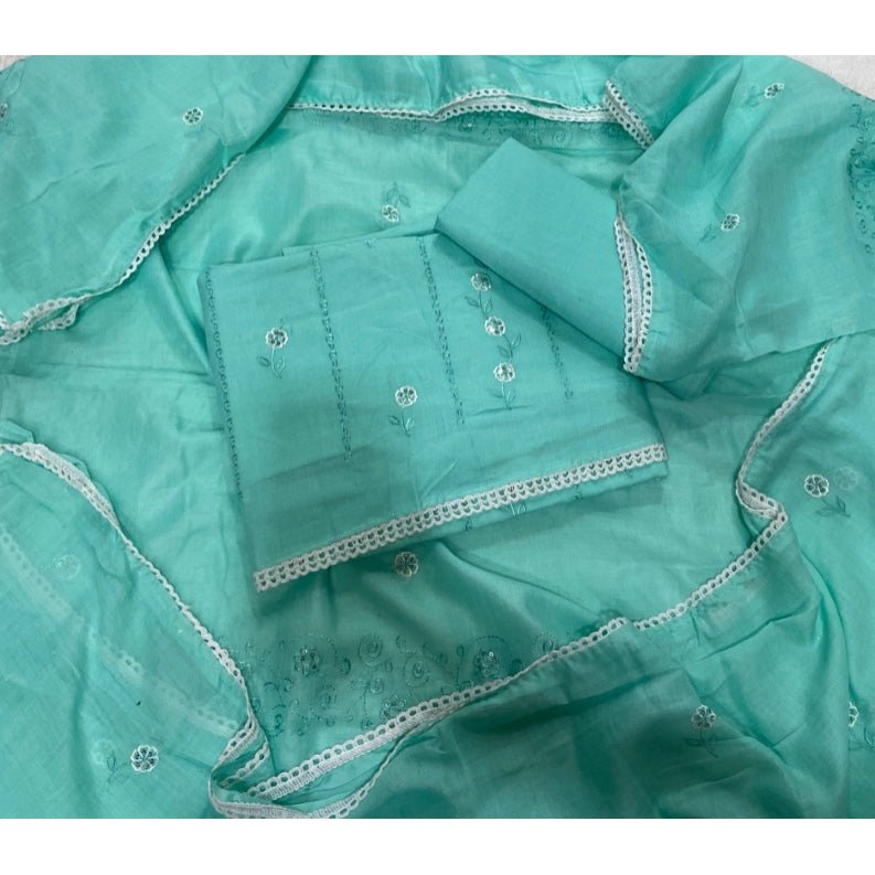 Premium Chikankari Pure Cotton Suit Set - Yanchi
