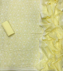 Premium Chikankari Pure Cotton Suit Set - Yanchi
