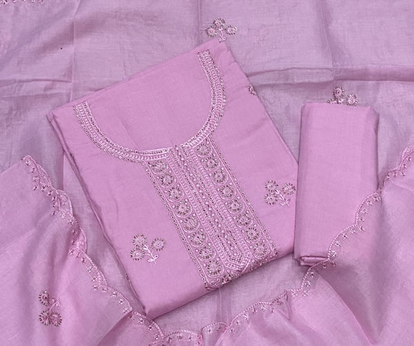 Premium Chikankari Pure Cotton Suit Set - Yanchi