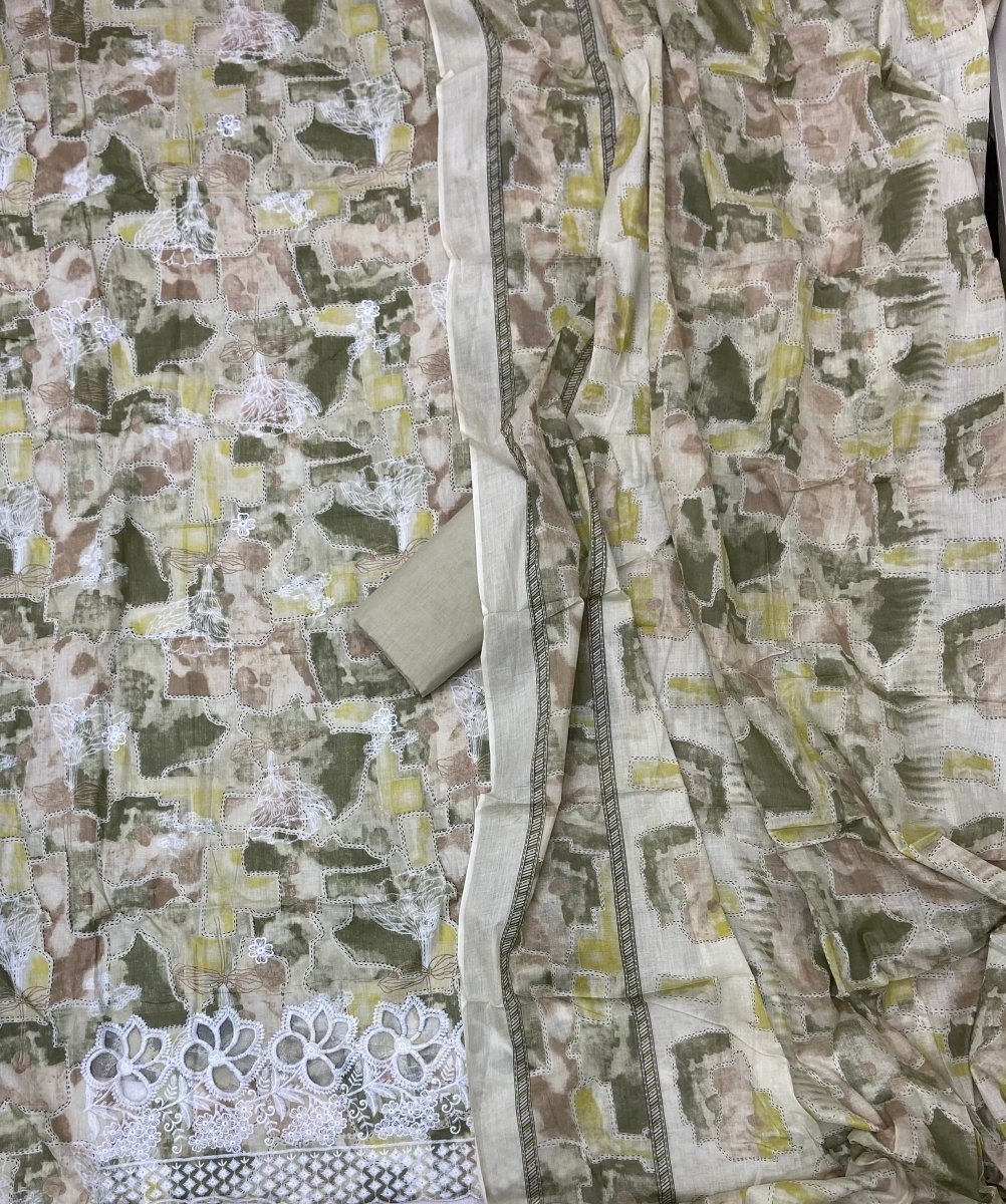 Premium Chikankari Pure Cotton Suit Set - Yanchi