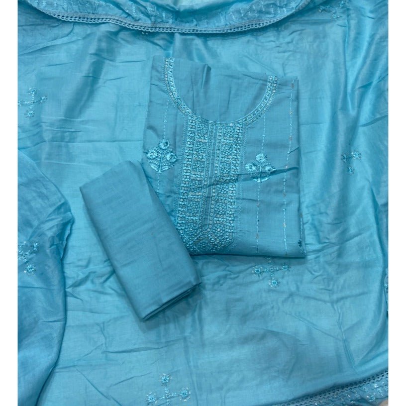 Premium Chikankari Pure Cotton Suit Set - Yanchi