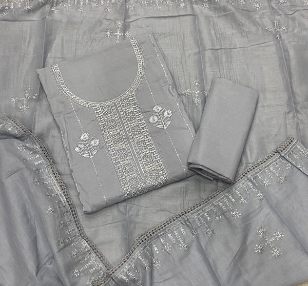 Premium Chikankari Pure Cotton Suit Set - Yanchi