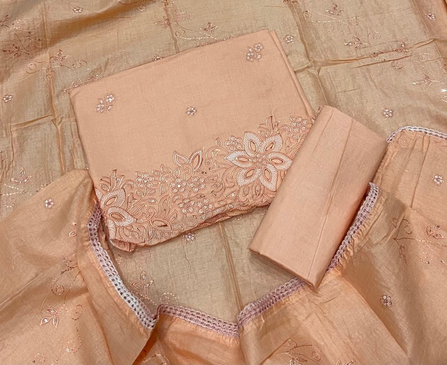 Premium Chikankari Pure Cotton Suit Set - Yanchi
