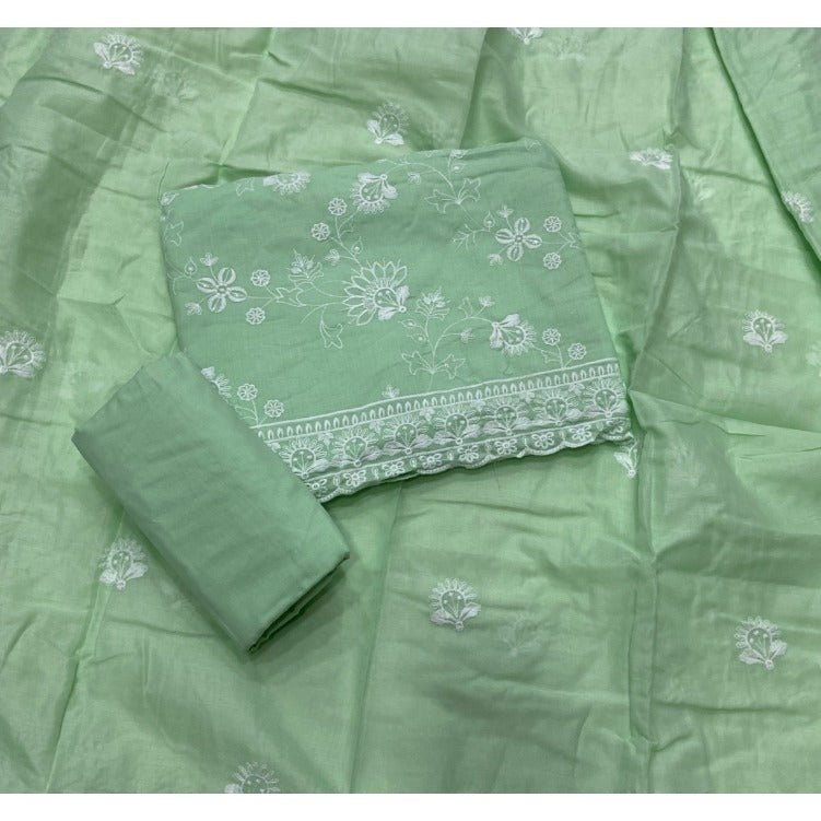 Premium Chikankari Pure Cotton Suit Set - Yanchi