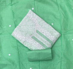 Premium Chikankari Pure Cotton Suit Set - Yanchi
